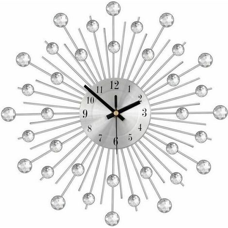 Horloge murale design en métal horloge à quartz creative fer art décoration de la maison salon moderne 3333CM (1/4)