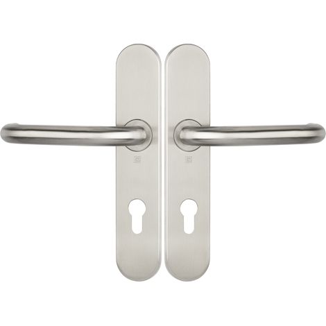 Ensemble sur plaques JADE série 1294 type clé I finition inox brossé - HERACLES - B-INOX-SP12