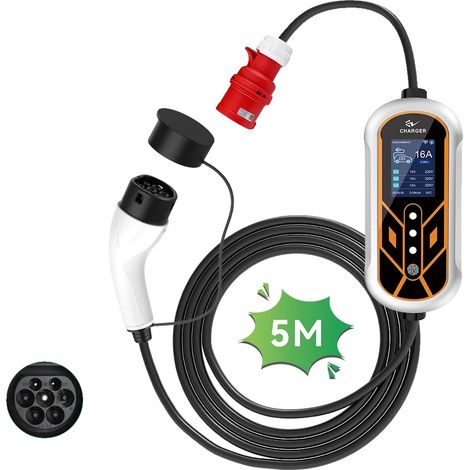 EV-Ladegerät, 11KW Leistung, Mobile Steuerung, 11KW 16A 3Phasen, Typ2 (1/2)