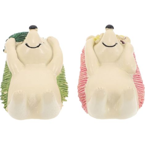 Adorables porte-brosses à dents en résine forme de hérisson , lot 2 avec adhésif puissant , design m (1/5)