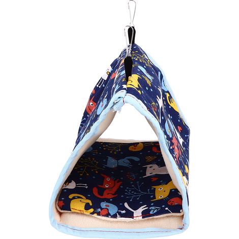 Nid d'oiseau doux et chaud, épais et pliable avec crochet pour perroquets et perruches