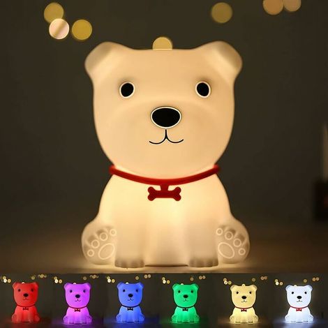 Baby Night Light, Rechargeable Baby/Puppy Night Light, Portable Silicone LED Night Light, Touch-Sensitive Children's Night Light, Baby Room Decoration, Baby Boy/Girl Gift (1/4)