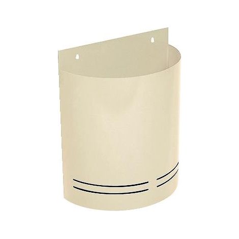 Corbeille demi-cylindrique à fixation murale - 20L - RAL 9016 Blanc