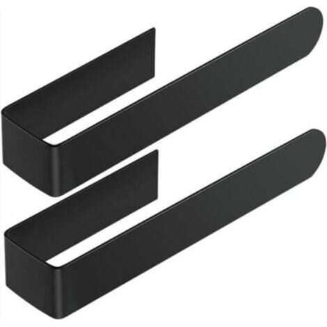 2 Pièces Porte-serviettes adhésif - Porte-serviettes à main pour salle de bain, porte-serviettes mural en acier inoxydable, porte-serviettes d'invité (1/4)