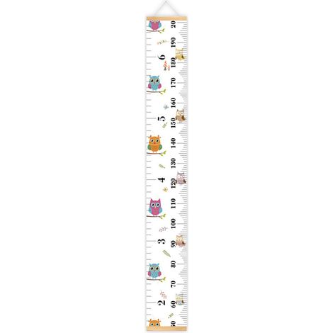 Étiquette de taille pour enfants, motif animal, toise amovible, tableau de croissance (1/5)