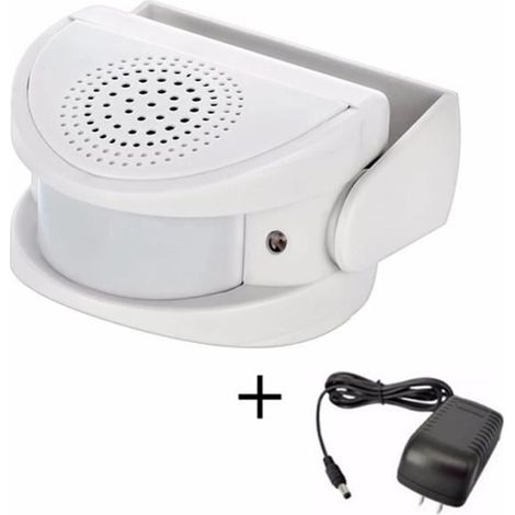 Sonnette de Porte Entrée Sans Fil IR PIR Détecteur de Mouvement 4-6m Alarme Magasin Maison + Inclus 32 Chansons (1/4)
