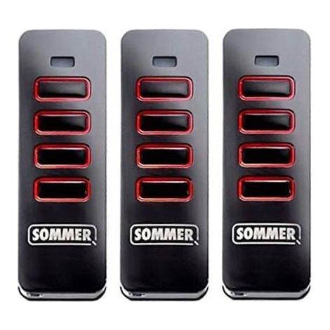 Télécommande - SOMMER - Pearl 4018 - Lot de 3 - Rétrocompatible - Design en acier inoxydable (1/5)