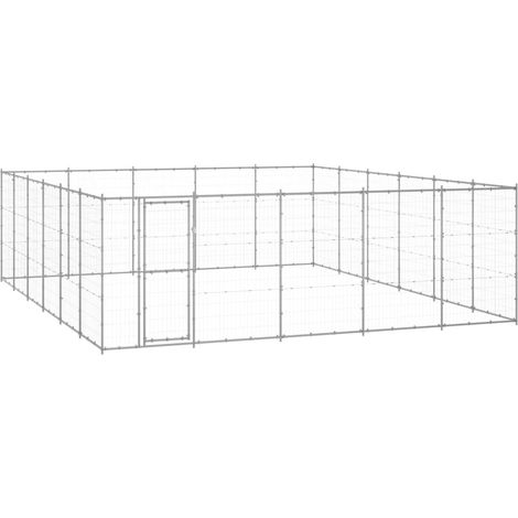 Outdoor-Hundezwinger Verzinkter Stahl 36,3 m²