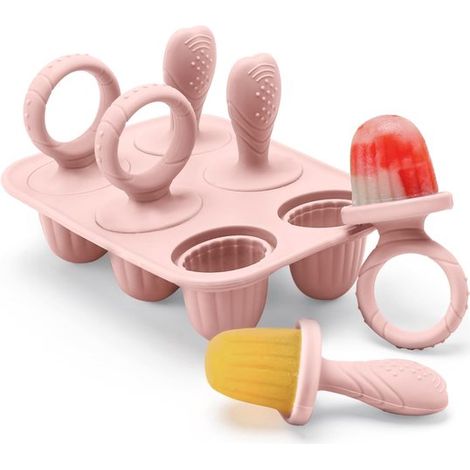 Mini-Eisformen, wiederverwendbar, geeignet für Babys und Kinder, mit Stielen, spülmaschinenfest, perfekt für Eis am Stiel und Eiscreme (1/5)