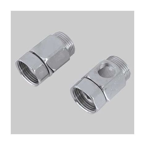 Coppia Distanziali per Gruppi con Dado Girevole Mf 3/4 C Foro 3/8 Bianchi