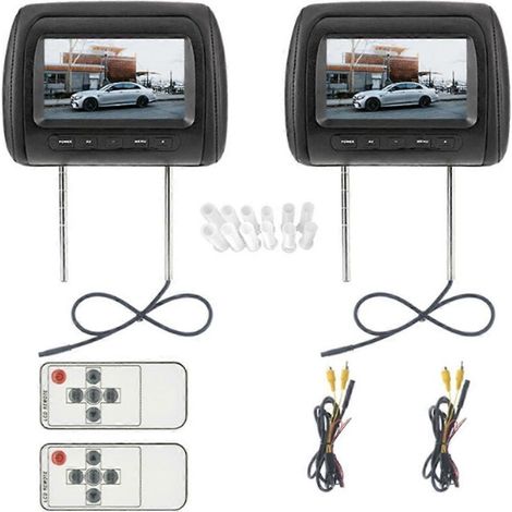 Lot de 2 moniteurs universels pour appuie-tête de voiture avec écran TFT LED de 7 pouces (1/5)