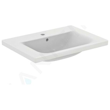 Ideal Standard Connect - Lavabo 700 x 490 x 175 mm, 1 foro per miscelatore, bianco E812801 (1/5)