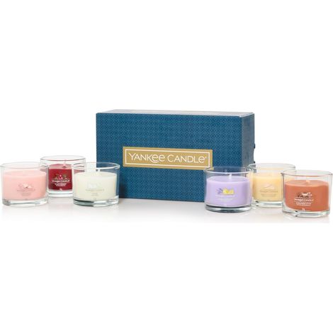 Coffret cadeau de bougies parfumées Yankee Candle  Bougies votives en verre  Mélange de cires de soja  6 unités  Cadeaux pour femmes (1/5)
