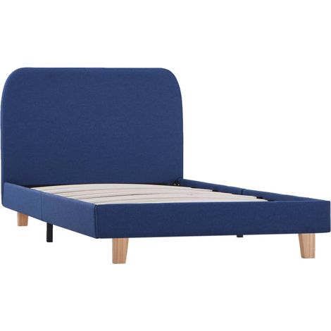 Maison Exclusive - Bettgestell Blau Stoff 90x200 cm