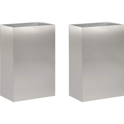 Maison Exclusive - Cache-pot de jardin 2 pc Argenté 50 x 40 x 75 cm (1/5)