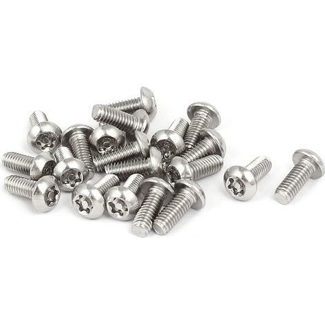 Vis Tête Bombée 304 Acier Inoxydable M4x10mm 20pcs (1/4)