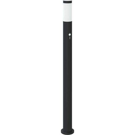 vidaXL Borne lumineuse avec détecteur 110 cm en acier inoxydable IP44 (1/5)