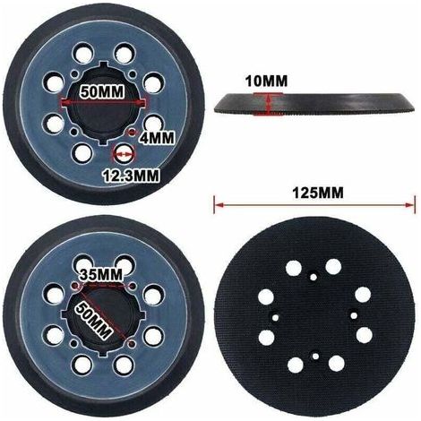 Plateau et patin de ponçage,Patin de rechange pour ponceuse DeWalt DCW210N DWE6423 5, numéro de pièce du fabricant d’équipement d’origine : N329079 (1 pcs) (1/5)