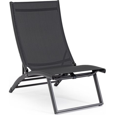 Lot de 2 fauteuils de jardin inclinables anthracite - TAYLEN (1/5)