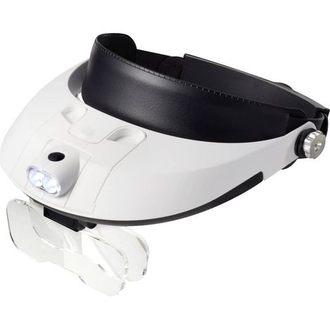 TOOLCRAFT TO-5137806 Lente d'ingrandimento da testa con illuminazione LED Ingrandimenti: 1.0 x, 1.5 x, 2.0 x, 2.5 x, 3.