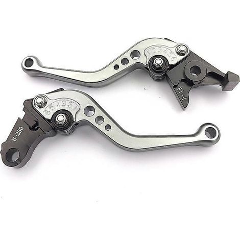 Convient aux motos Honda CBR600 CB400 : klaxon de frein entièrement usiné CNC, poignée d'embrayage avec réglage anti-chute (rouge). (1/4)