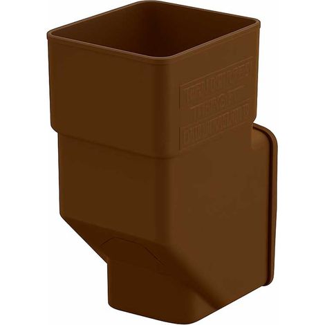 Pie Bajante Cuadrada Canalón EUME Blanca 70x70 PVC - Ferroplast Color: Marrón