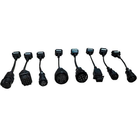 Komplettes Set 8-teilig LKW-Konverter Stecker auf Buchse OBD2-- (1/5)