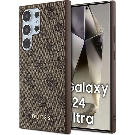 Samsung Galaxy S24 Ultra Guess Hartschalen-Schutzhülle 4G Metall Gold Braun (1/5)