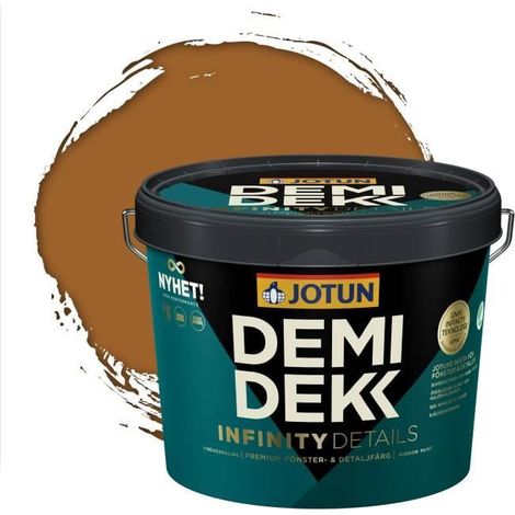 JOTUN - Peinture Bois, Lasure Opaque Satinée - RAL 8001 - Brun Terre de Sienne - 3L (1/2)