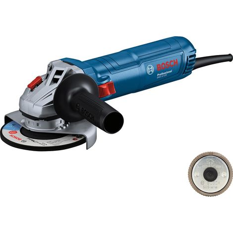 Bosch Professional Smerigliatrice angolare a filo GWS 12-125 (Ø disco: 125 mm, 1200 W potenza, prot. riavvio accidentale, incl. dado SDS, impugn. suppl., cuffia prot., dado serr., chiave due perni) (1/5)