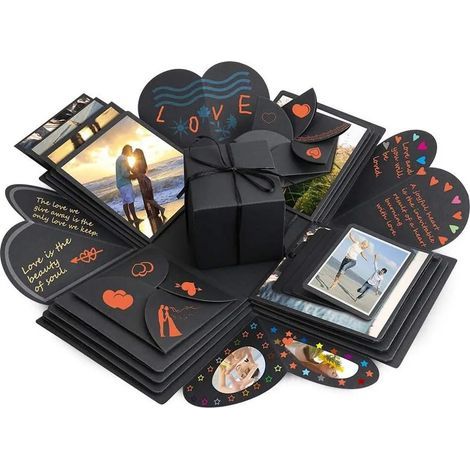 Überraschungsbox, Explosionsbox, DIY-Geschenk-Clip-Art-Album und Fotoalbum für Weihnachten/Valentinstag/Geburtstag/Hochzeitstag/Hochzeit (1/5)