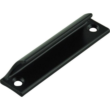 1PC Special Shaped Black Painted Aluminum Handle L.90mm - Suitable for Bay Windows, Aluminum Door Handles (1/4)