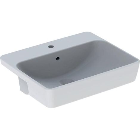 Geberit VariForm Halbeinbauwaschtisch quadratisch, 550x450mm, mit (1/5)