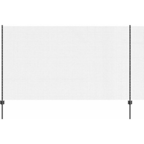 Maison Exclusive - Schweißdrahtzaun mit Pfosten 25 x 1,4 m (B x H