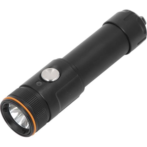 Lampe torche de plongée 5000 lm, étanche à 110 m (IP68), 6 modes d'éclairage, rechargeable et ultra-lumineuse pour la plongée de nuit. (1/5)