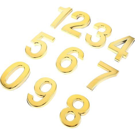 Pieces Gold Acrylic Door Number Signs 5cm Durable Indoor and (1/5)