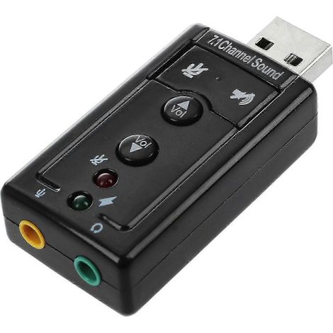 Carte son externe USB 7.1 canaux, adaptateur audio simple WHBYV (1/4)