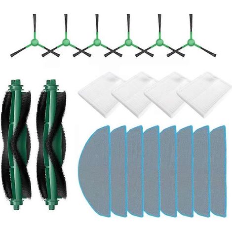 Pièces détachées pour iRobot Roomba 105 Vac / 105 Combo / 105 Combo+ / 104 Combo / Q052 : brosse principale, brosse latérale, filtre et lingette de nettoyage (1/5)