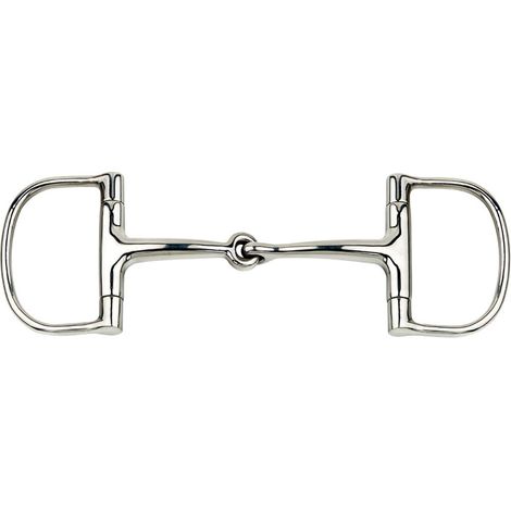 13,5 cm: Filetto a D snodato in acciaio inox con imboccatura piena fusa 15 mm