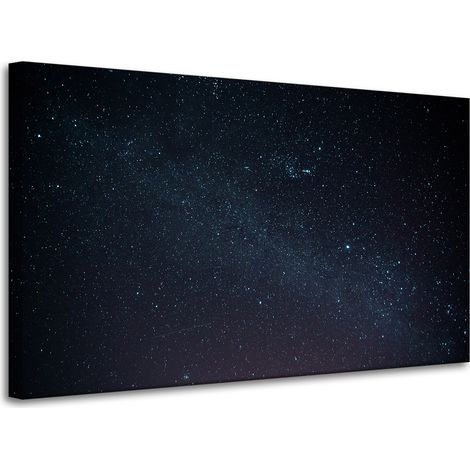 Lienzo impreso con imágenes del espacio, estrellas y cielo nocturno (100x60 pulgadas).
