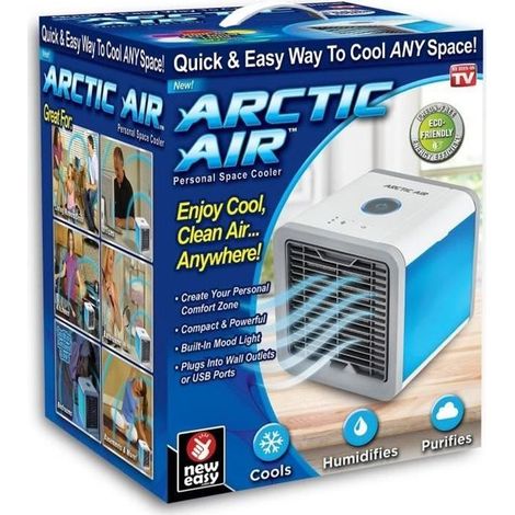 Refroidisseur d\'air - Arctic Air - Ventilateur évaporatif - 3 vitesses - Humidificateur - écologique-Ywey