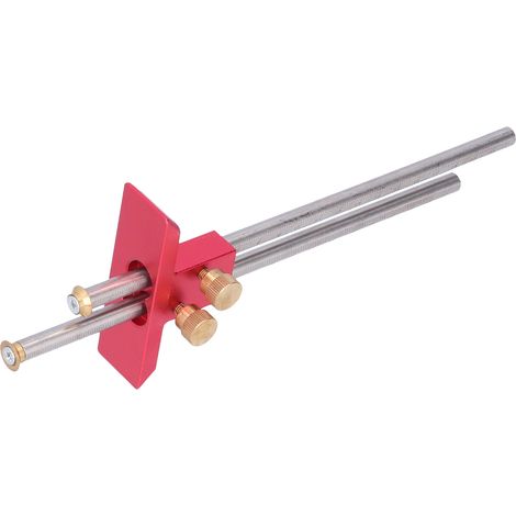 Règle de traçage à double tête, outil de mesure pour le travail du bois, échelle transparente de 20 cm