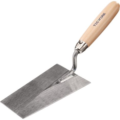 TECWERK Berner Putzkelle Länge 160 mm Breite 85 mmrostfrei, m. Buchenholzheft Edelstahl