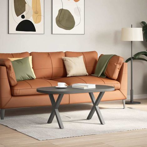 Maison Exclusive - Couchtischbeine X-Form 2 Stk. Anthrazit 50x(42