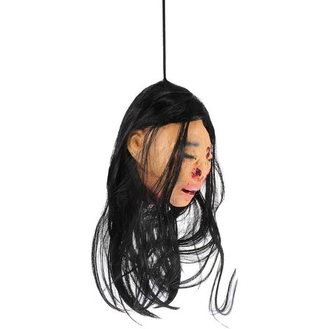 Décoration Halloween Suspendue Tête Réaliste en Latex pour Maison (1/5)