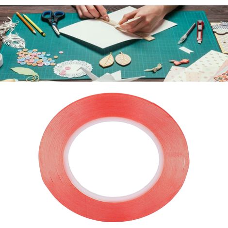 Adhésif double face PET rouge, repositionnable, 8 mm (1/5)