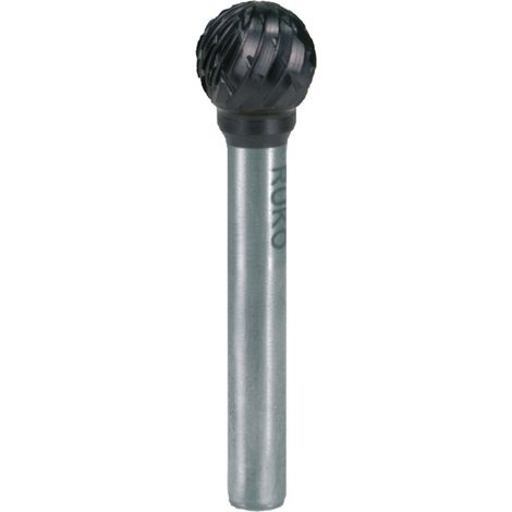 RUKO Hartmetall-Frässtift KUD Ø 10 mm Kopflänge 9 mm Schaft-Ø 6 mm TiCN Verzahnung KVZ 4 - 116043TC (1/5)