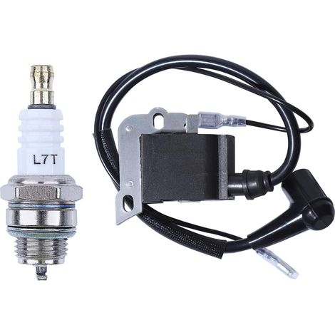 Bobine d'allumage pour Husqvarna 51 55 61 66 257 261 262 266 268 272 Tronçonneuse Remplace 544018401,268 Bobine d'allumage avec bougie L7T/BPMR7A (1/5)