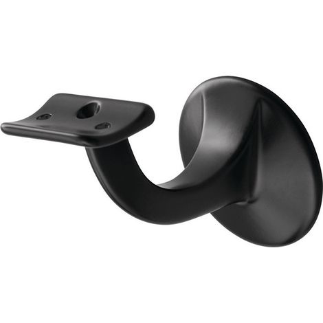 Soporte pasamanos 3501 Alu.ku.- Lacado negro D. Placa de pared 56mm