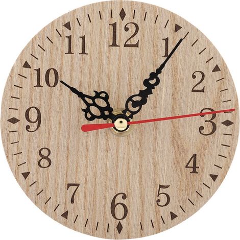 Reloj De Pared - Madera - 12 Cm - Estilo Vintage - Para Sala De Estar Y Dormitorio - Unidad (1/5)